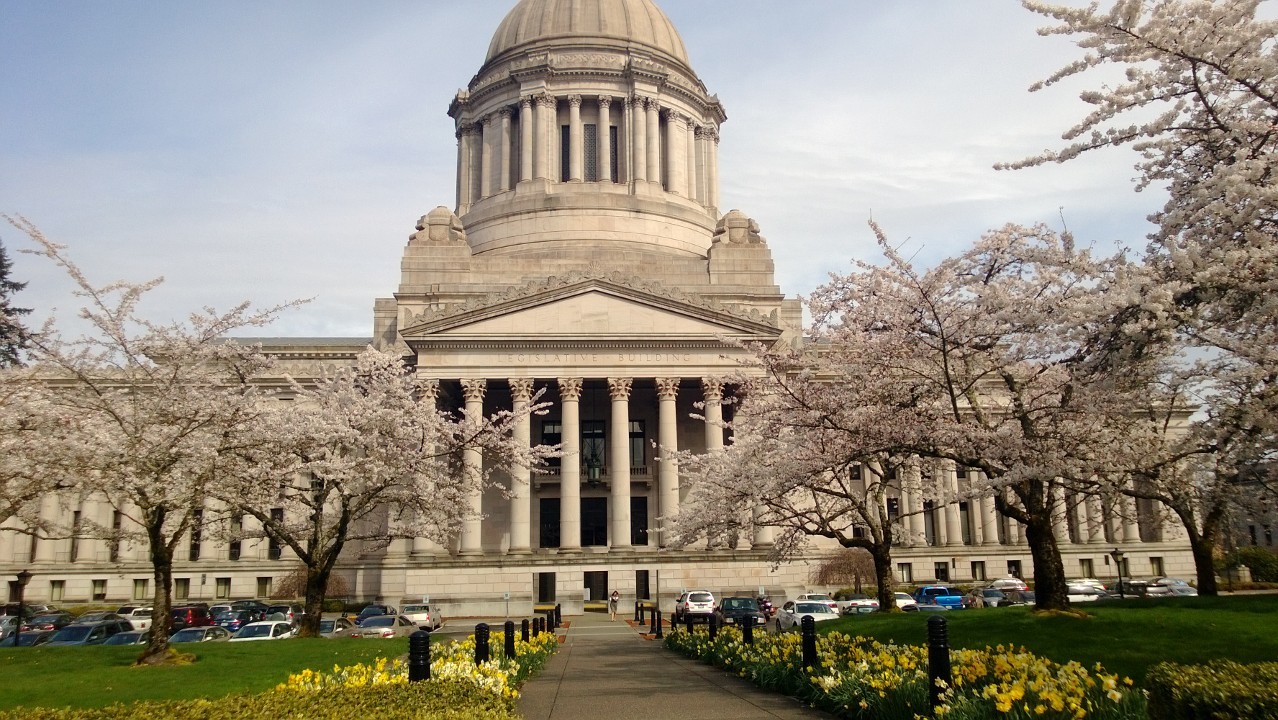 The Washington State Capitol building.